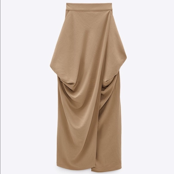 NWT Zara Draped Wrap Skirt - Picture 6 of 12